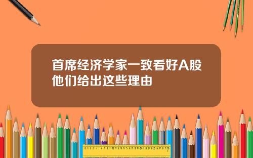 首席经济学家一致看好A股他们给出这些理由