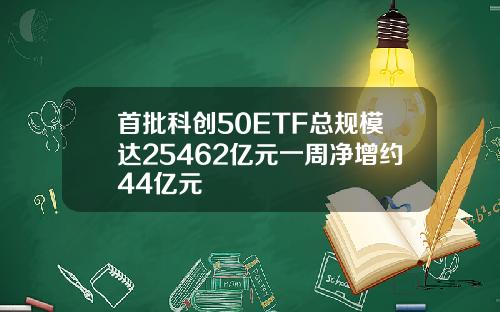 首批科创50ETF总规模达25462亿元一周净增约44亿元