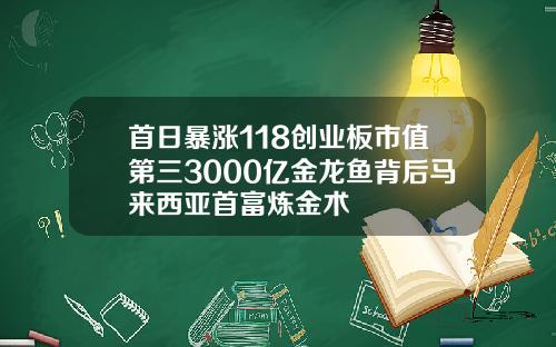 首日暴涨118创业板市值第三3000亿金龙鱼背后马来西亚首富炼金术