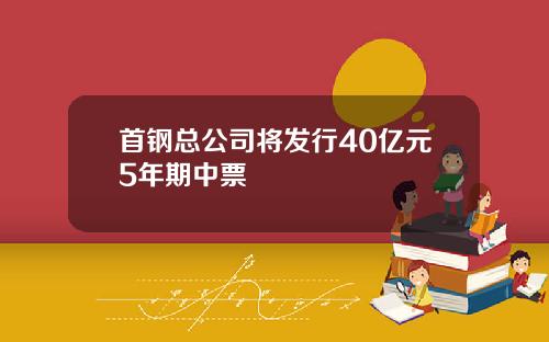 首钢总公司将发行40亿元5年期中票