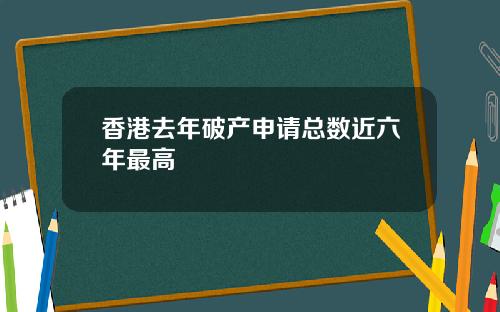 香港去年破产申请总数近六年最高