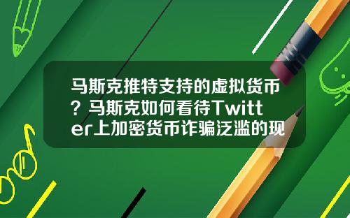 马斯克推特支持的虚拟货币？马斯克如何看待Twitter上加密货币诈骗泛滥的现象？