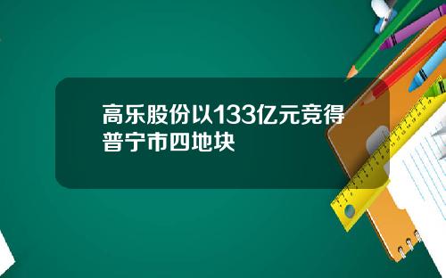 高乐股份以133亿元竞得普宁市四地块