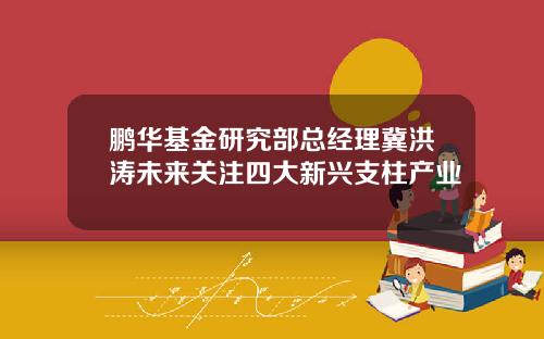 鹏华基金研究部总经理冀洪涛未来关注四大新兴支柱产业