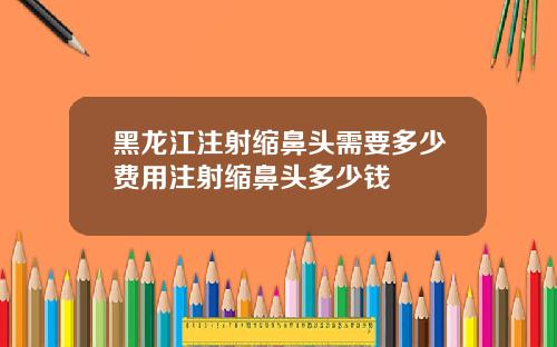 黑龙江注射缩鼻头需要多少费用注射缩鼻头多少钱