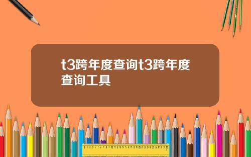 t3跨年度查询t3跨年度查询工具