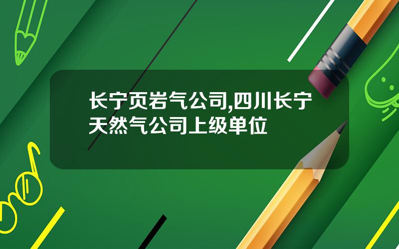 长宁页岩气公司,四川长宁天然气公司上级单位