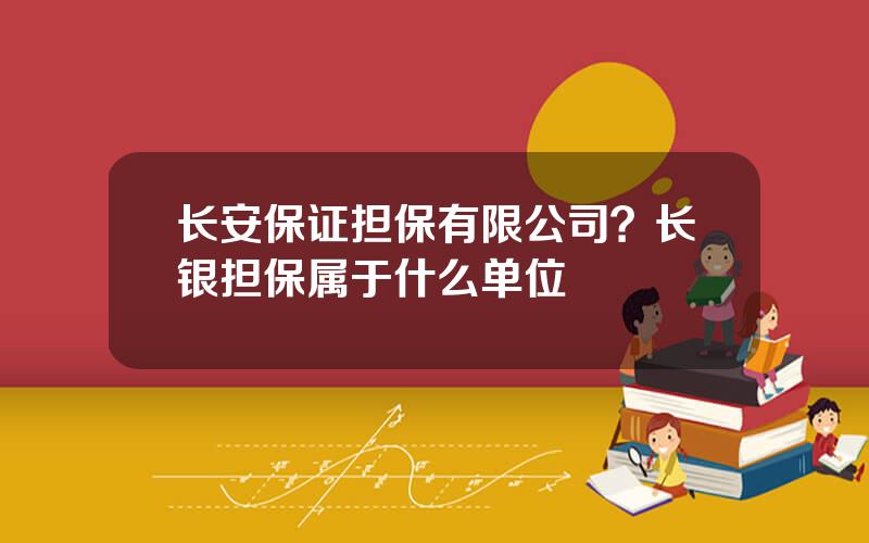 长安保证担保有限公司？长银担保属于什么单位