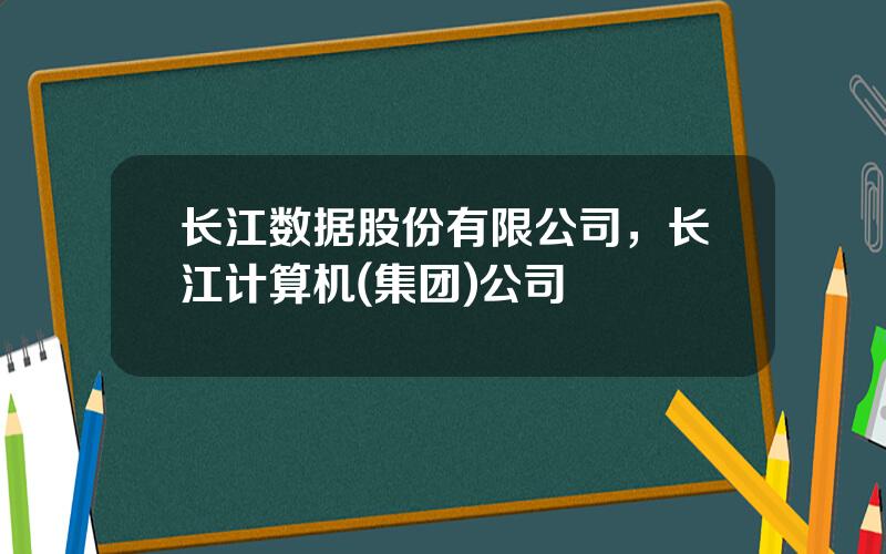 长江数据股份有限公司，长江计算机(集团)公司
