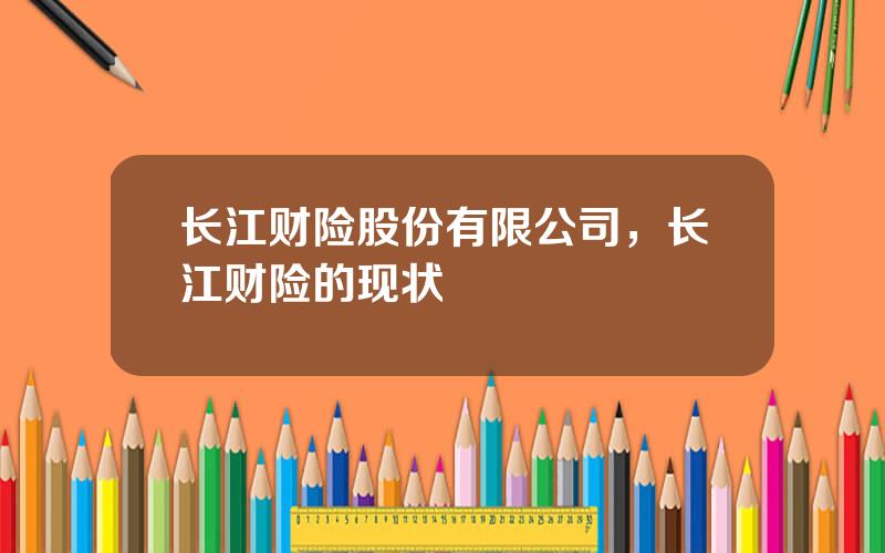 长江财险股份有限公司，长江财险的现状
