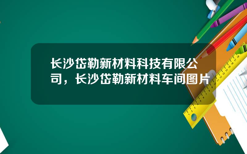 长沙岱勒新材料科技有限公司，长沙岱勒新材料车间图片