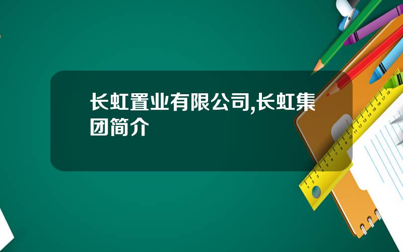 长虹置业有限公司,长虹集团简介