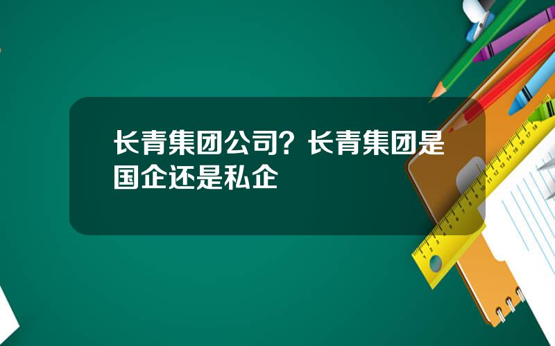 长青集团公司？长青集团是国企还是私企