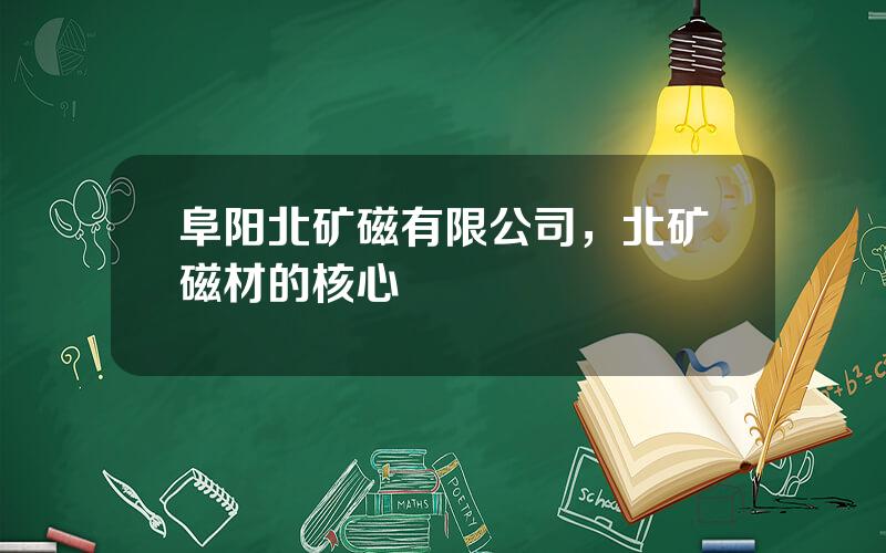 阜阳北矿磁有限公司，北矿磁材的核心
