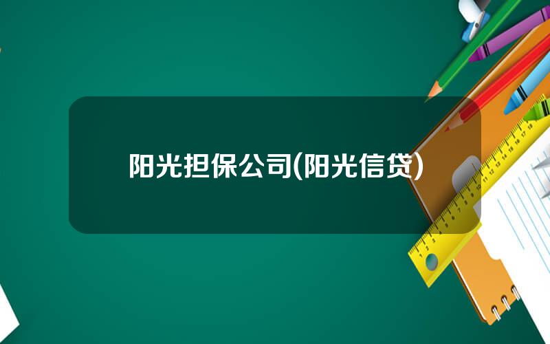 阳光担保公司(阳光信贷)