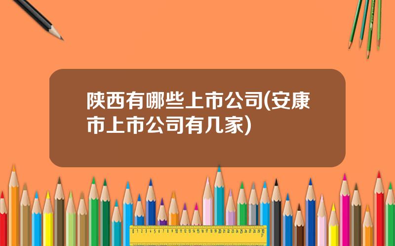 陕西有哪些上市公司(安康市上市公司有几家)