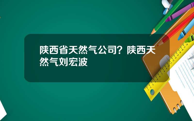 陕西省天然气公司？陕西天然气刘宏波
