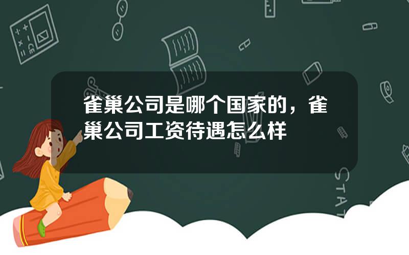雀巢公司是哪个国家的，雀巢公司工资待遇怎么样