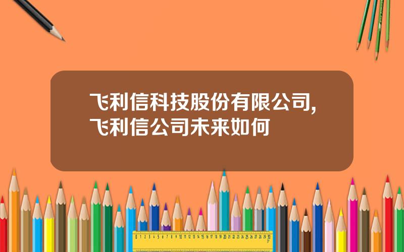 飞利信科技股份有限公司,飞利信公司未来如何
