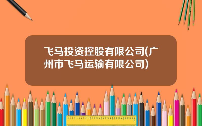 飞马投资控股有限公司(广州市飞马运输有限公司)