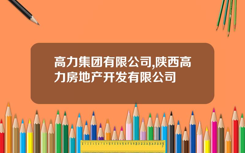 高力集团有限公司,陕西高力房地产开发有限公司